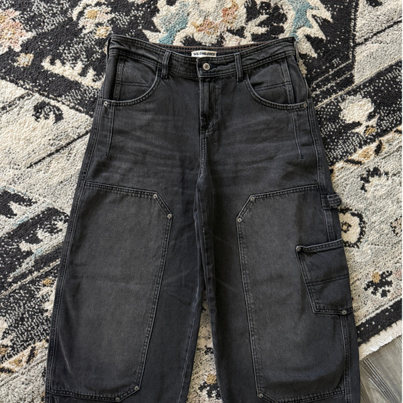 Free People Loren High Rise Carpenter Barrel Jeans Black - Picture 4 of 7